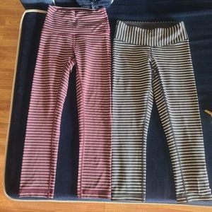 Lululemon stripe stripped leggings tights